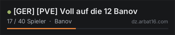 GER PVE Voll auf die 12 Banov in der DayZ-Serverliste von AR16