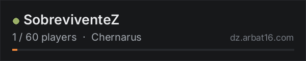 SobreviventeZ on the AR16 DayZ server list