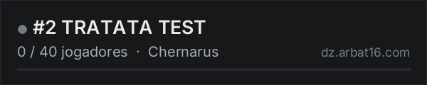 #2 TRATATA TEST na lista de servidores de DayZ da AR16
