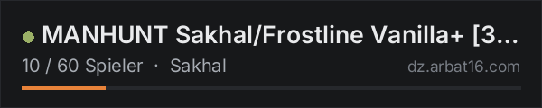 MANHUNT Sakhal/Frostline Vanilla+ [3PP] in der DayZ-Serverliste von AR16