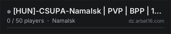 [HUN]-CSUPA-Namalsk | PVP | BPP | 1PP | Magyar | C4 Raid on the AR16 DayZ server list