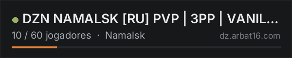 DZN NAMALSK RU PVP | 3PP | VANILLA++ na lista de servidores de DayZ da AR16