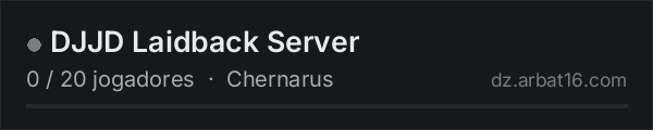 DJJD Laidback Server na lista de servidores de DayZ da AR16