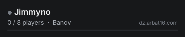 Jimmyno on the AR16 DayZ server list