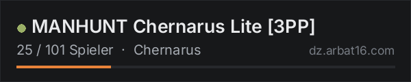 MANHUNT Chernarus Lite [3PP] in der DayZ-Serverliste von AR16