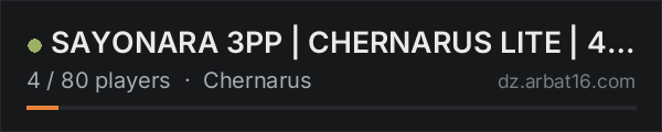 SAYONARA 3PP | CHERNARUS LITE | 4 MAX on the AR16 DayZ server list