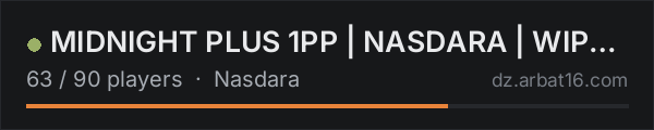 MIDNIGHT PLUS 1PP | NASDARA | WIPE 15.10 on the AR16 DayZ server list