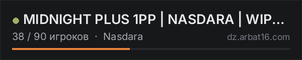 MIDNIGHT PLUS 1PP | NASDARA | WIPE 15.10 в списке серверов DayZ от AR16