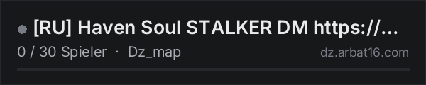 [RU] Haven Soul STALKER DM https://discord.gg/havensoul in der DayZ-Serverliste von AR16
