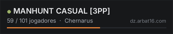 MANHUNT CASUAL 3PP na lista de servidores de DayZ da AR16