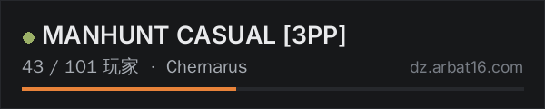 AR16 DayZ 服务器列表中的 MANHUNT CASUAL [3PP]