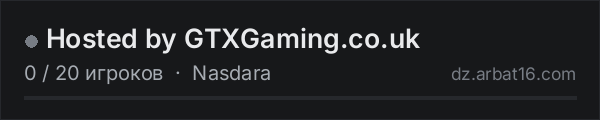 Hosted by GTXGaming.co.uk в списке серверов DayZ от AR16