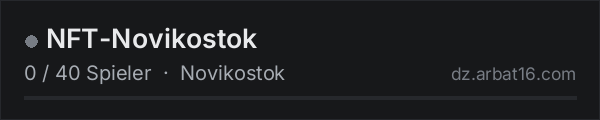NFT-Novikostok in der DayZ-Serverliste von AR16