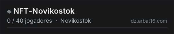 NFT-Novikostok na lista de servidores de DayZ da AR16
