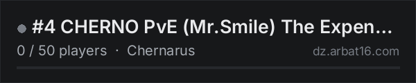 #4 CHERNO PvE (Mr.Smile) The Expendables DayZ by Dr.Day on the AR16 DayZ server list