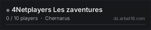 4Netplayers Les zaventures on the AR16 DayZ server list