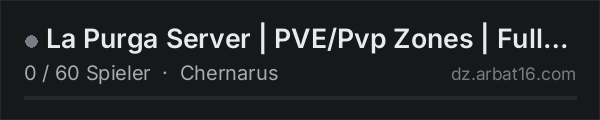 La Purga Server | PVE/Pvp Zones | Full Custom | ES\EU in der DayZ-Serverliste von AR16