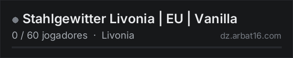 Stahlgewitter Livonia | EU | Vanilla na lista de servidores de DayZ da AR16