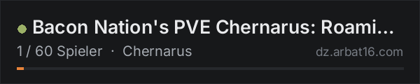 Bacon Nation's PVE Chernarus: Roaming AI|Helis|Keycard Vaults in der DayZ-Serverliste von AR16