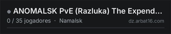 ANOMALSK PvE (Razluka) The Expendables DayZ by Dr.Day na lista de servidores de DayZ da AR16