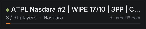 ATPL Nasdara  #2  | WIPE 17/10 | 3PP | CARS+ | X3 LOOT | PVP on the AR16 DayZ server list