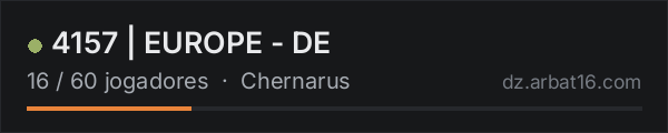 4157 | EUROPE - DE na lista de servidores de DayZ da AR16
