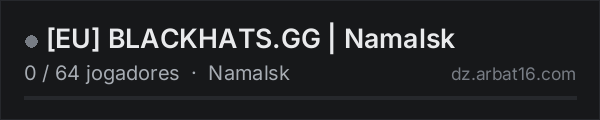 EU BLACKHATS.GG | Namalsk na lista de servidores de DayZ da AR16