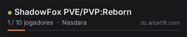 ShadowFox PVE/PVP:Reborn na lista de servidores de DayZ da AR16
