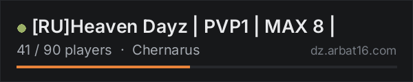 RUHeaven Dayz | PVP1 | MAX 8 | on the AR16 DayZ server list