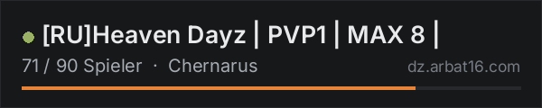 [RU]Heaven Dayz | PVP1 | MAX 8 | in der DayZ-Serverliste von AR16