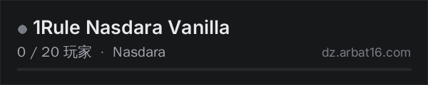 AR16 DayZ 服务器列表中的 1Rule Nasdara Vanilla
