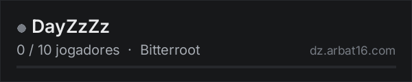 DayZzZz na lista de servidores de DayZ da AR16
