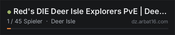 Red's DIE Deer Isle Explorers PvE | Deer Isle 6.1 | WIPED 21/10 in der DayZ-Serverliste von AR16