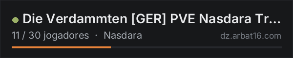 Die Verdammten GER PVE Nasdara Trader Car Heli Quest na lista de servidores de DayZ da AR16