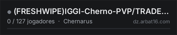 (FRESHWIPE)IGGI-Cherno-PVP/TRADER/BM/150K na lista de servidores de DayZ da AR16