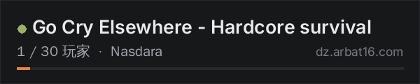 AR16 DayZ 服务器列表中的 Go Cry Elsewhere - Hardcore survival
