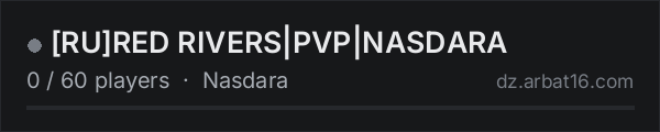 RURED RIVERS|PVP|NASDARA on the AR16 DayZ server list