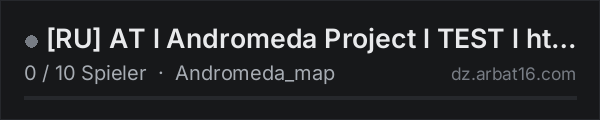RU AT l Andromeda Project l TEST l https://discord.gg/5EJhTtj in der DayZ-Serverliste von AR16