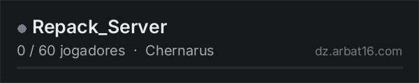 Repack_Server na lista de servidores de DayZ da AR16