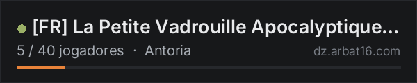 [FR] La Petite Vadrouille Apocalyptique | PVEAI na lista de servidores de DayZ da AR16