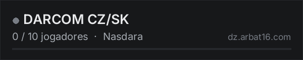 DARCOM CZ/SK na lista de servidores de DayZ da AR16