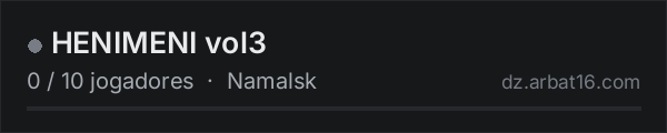 HENIMENI vol3 na lista de servidores de DayZ da AR16