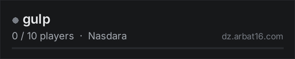 gulp on the AR16 DayZ server list