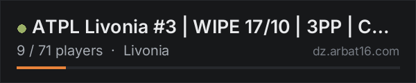 ATPL Livonia  #3  | WIPE 17/10 | 3PP | CARS+ | X3 LOOT | PVP on the AR16 DayZ server list