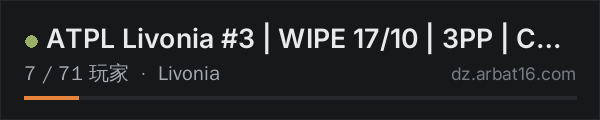 AR16 DayZ 服务器列表中的 ATPL Livonia  #3  | WIPE 17/10 | 3PP | CARS+ | X3 LOOT | PVP