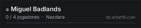 Miguel Badlands na lista de servidores de DayZ da AR16