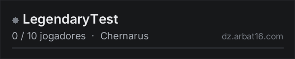 LegendaryTest na lista de servidores de DayZ da AR16