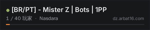 AR16 DayZ 服务器列表中的 BR/PT - Mister Z | Bots | 1PP