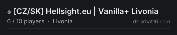 [CZ/SK] Hellsight.eu | Vanilla+ Livonia on the AR16 DayZ server list