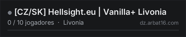 [CZ/SK] Hellsight.eu | Vanilla+ Livonia na lista de servidores de DayZ da AR16